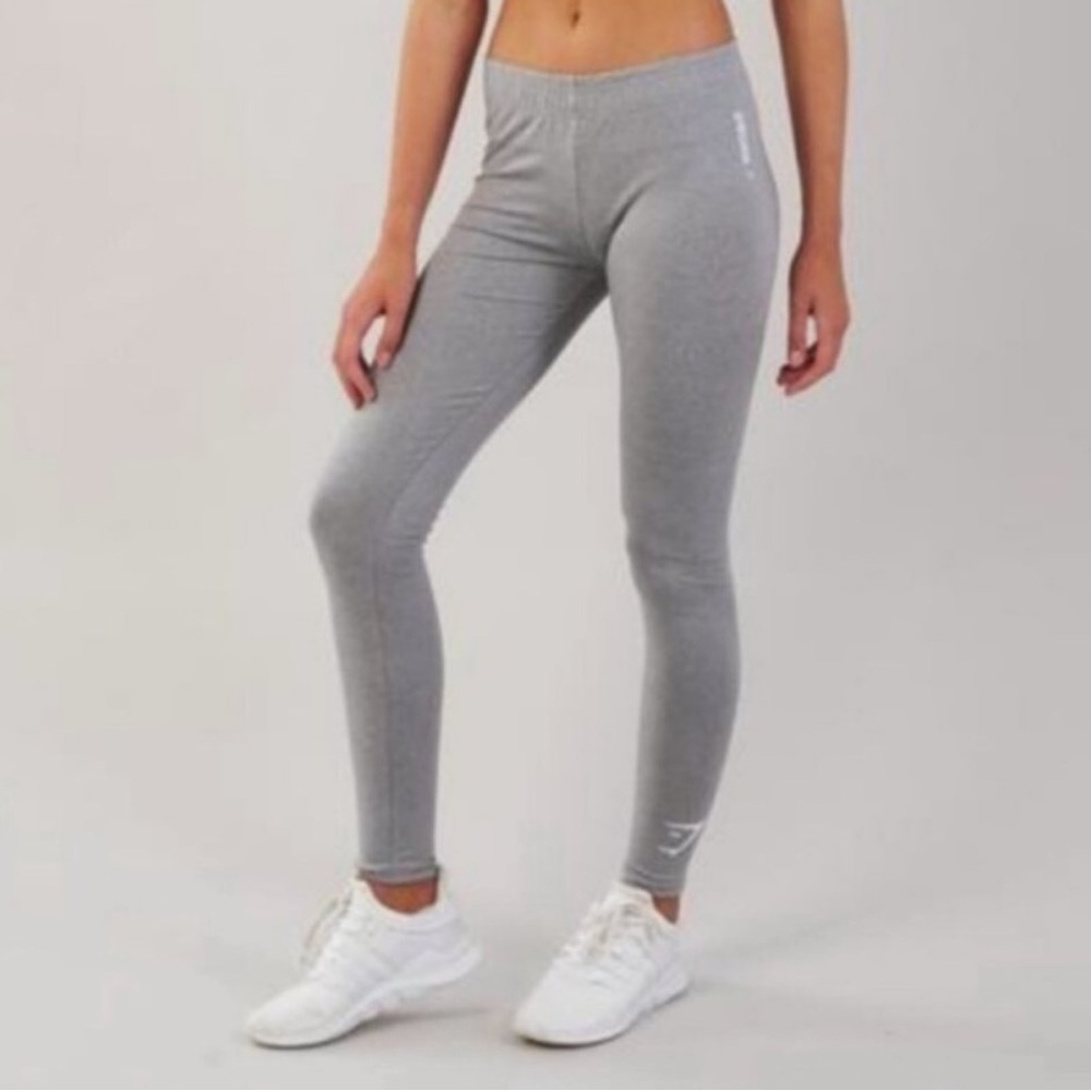 Gymshark womens grey arc jersey leggings medium elastic waist